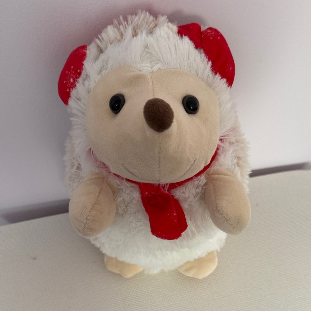 3/ $30 NWT Plush Hedgehog Toy with Red Ear Muffs